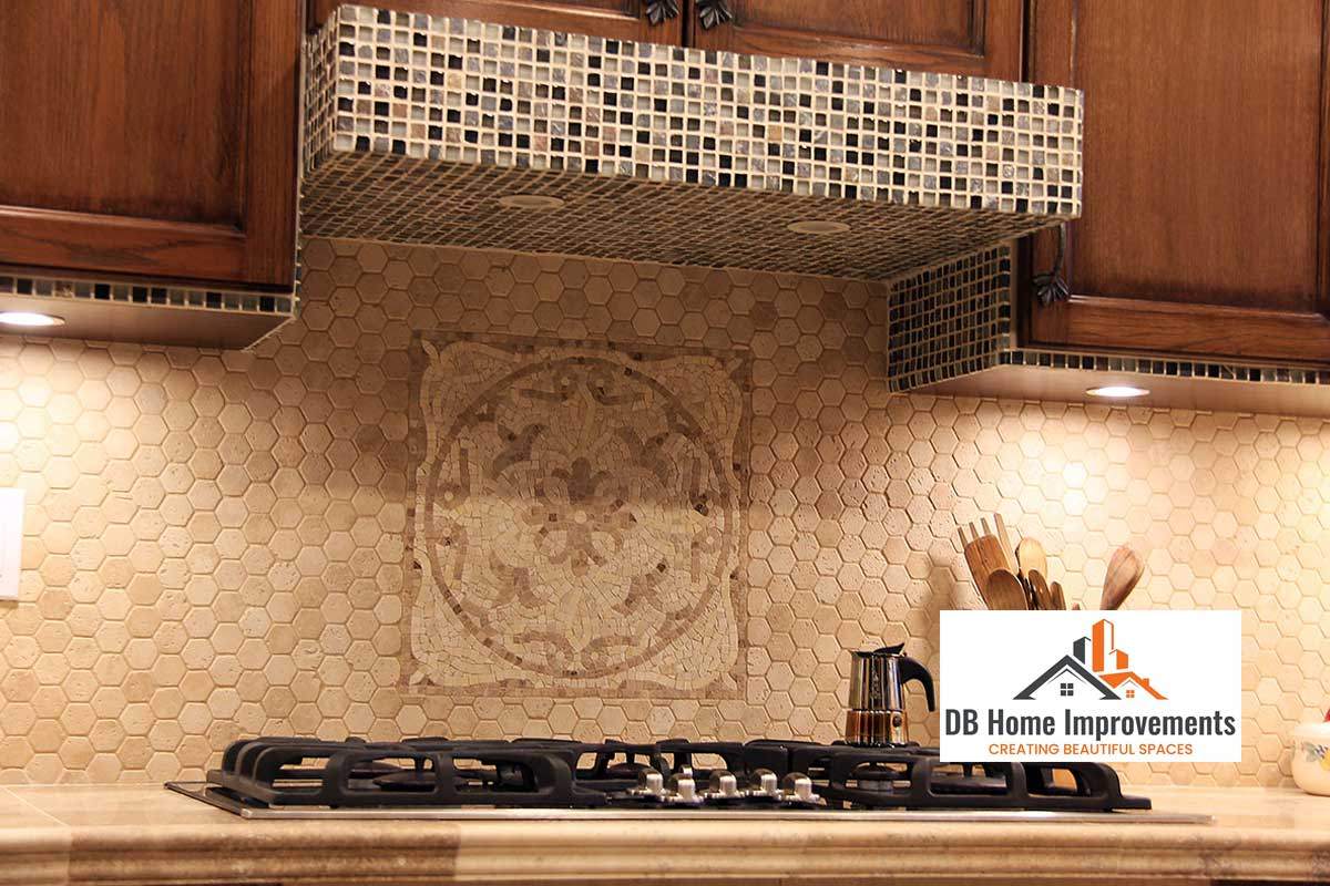 Mosaic Travertine Backsplash